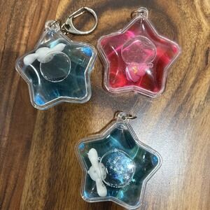 Sanrio Hello Kitty Liquid Filled Keychains Star Shape Charm